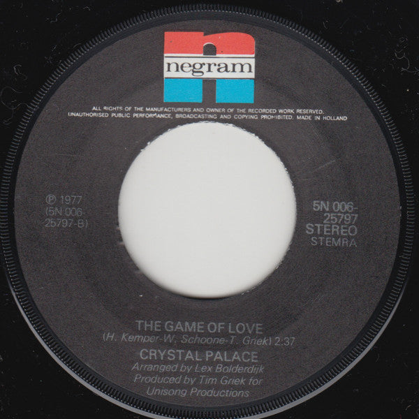 Crystal Palace (3) : The Danger Of A Stranger (7", Single)