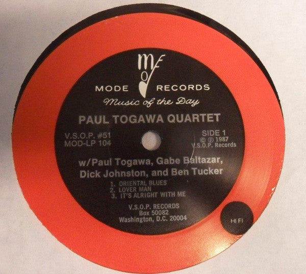 The Paul Togawa Quartet* : Paul Togawa Quartet (LP, Mono, RE)