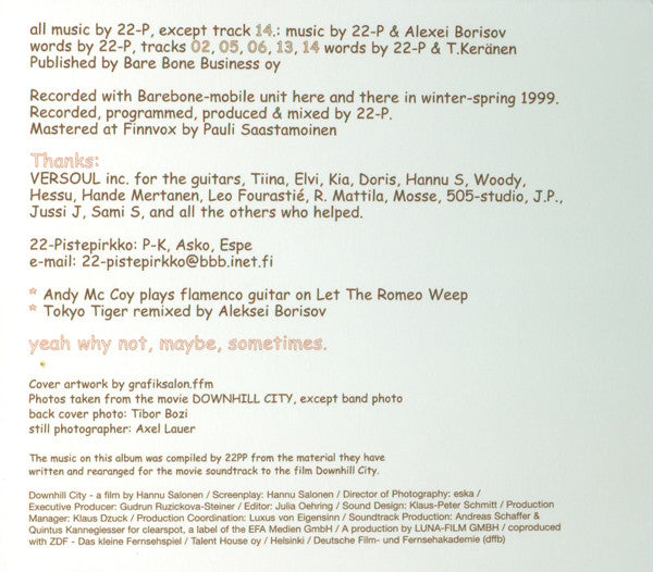22 Pistepirkko : Downhill City (Original Soundtrack) (CD, Album)