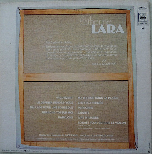 Catherine Lara : Vaguement (LP, Album, Gat)