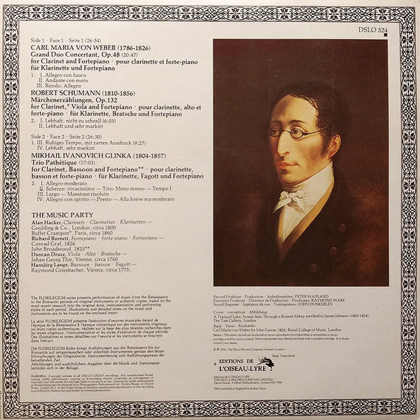 Carl Maria von Weber / Robert Schumann / Mikhail Ivanovich Glinka, The Music Party : Grand Duo Concertant / Märchenerzählungen / Trio Pathétique (LP)