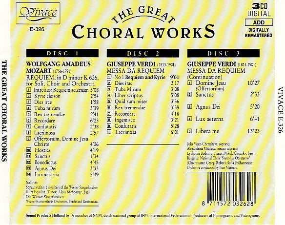 Various : The Great Choral Works (3xCD, Comp, RM)