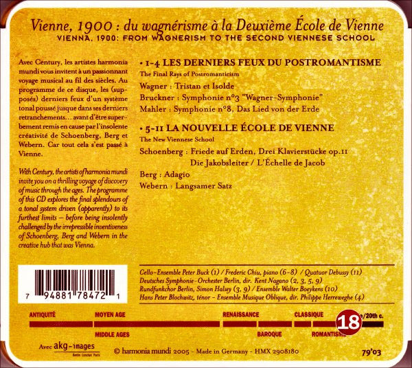 Various : Wien 1900: Du Post Romantisme À L'Ecole De Vienne (Wien 1900: The Death Of Tonality?) (CD, Comp)