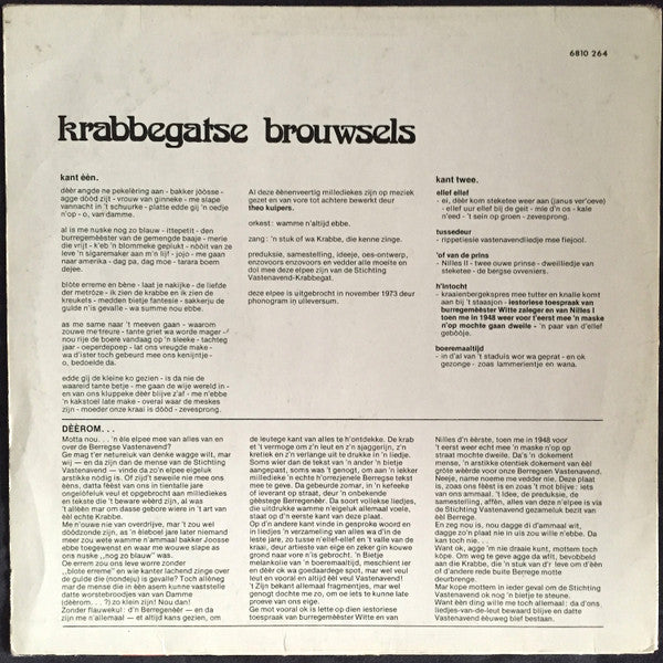 Unknown Artist : Krabbegatse Brouwsels Op Drie Keer Ellef Toere (LP, Album)
