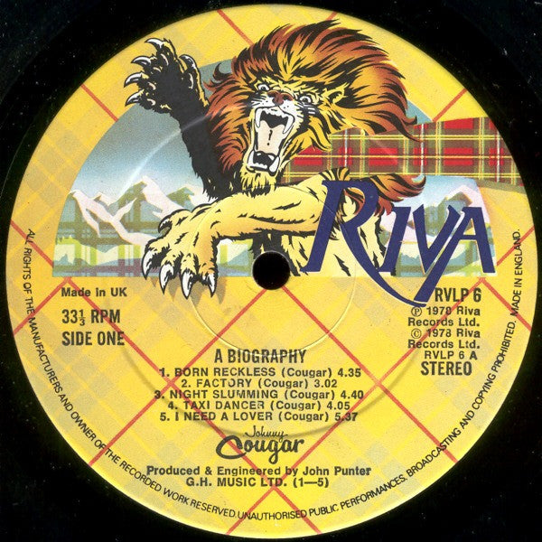 Johnny Cougar* : A Biography (LP, Album)