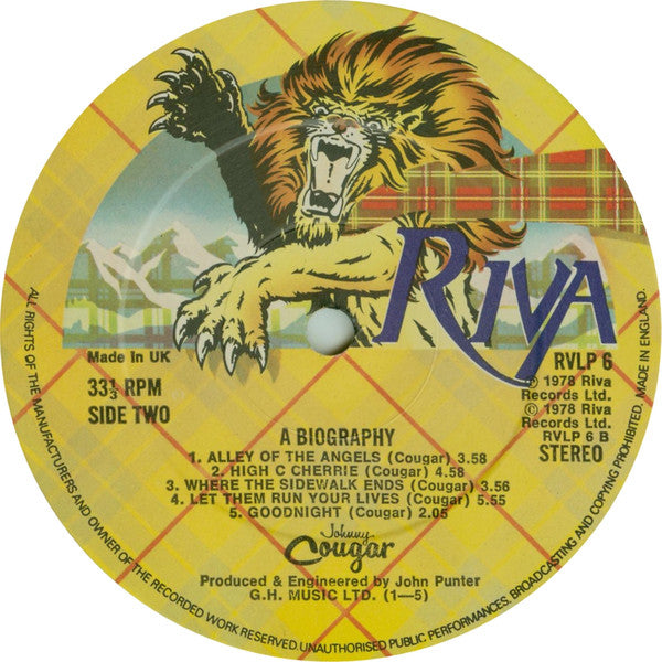 Johnny Cougar* : A Biography (LP, Album)