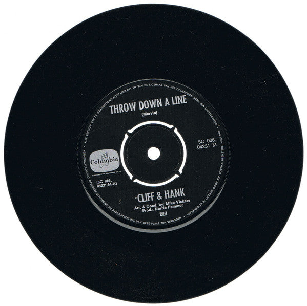 Cliff Richard & Hank Marvin : Throw Down A Line (7", Single)