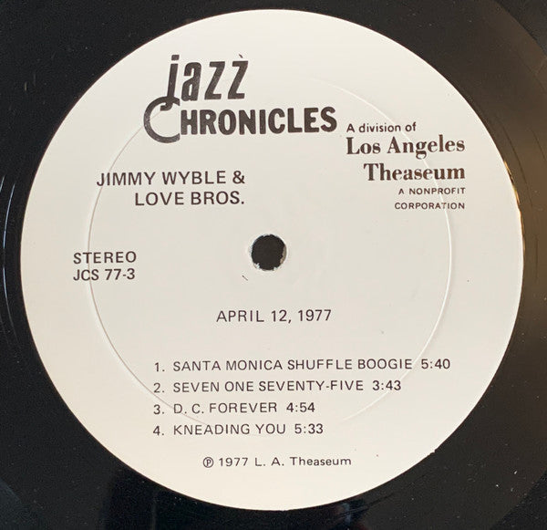 Jimmy Wyble and LOVE BROS.* : June 25, 1974 : Live On Tape (LP)