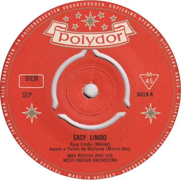 Max Woiski And His West-Indian Orchestra : Easy Limbo (7", EP)