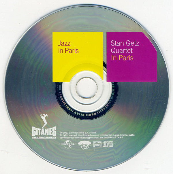 Stan Getz Quartet : In Paris (CD, Album, RE, RM)