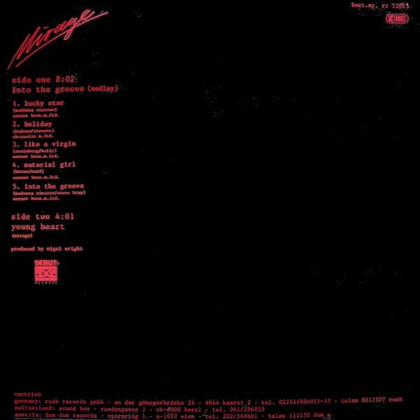 Mirage (12) : Into The Groove (Medley) (12", Maxi)