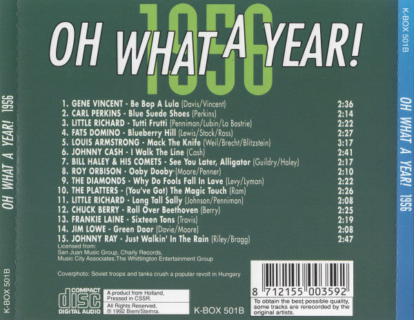 Various : Oh What A Year! 1956 (CD, Comp)