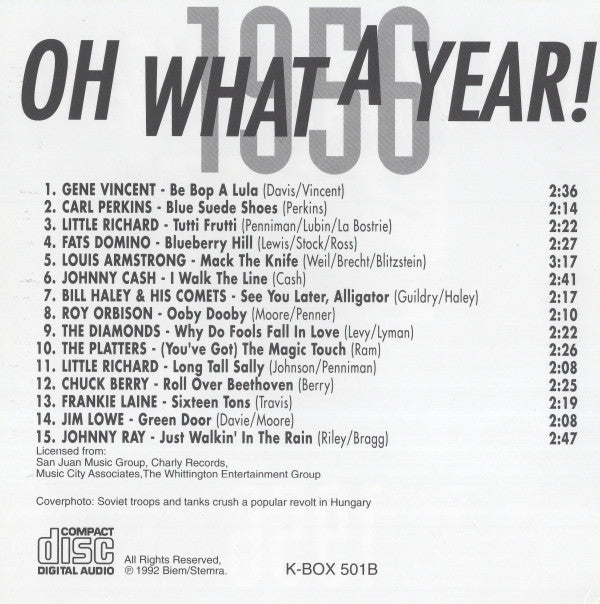Various : Oh What A Year! 1956 (CD, Comp)