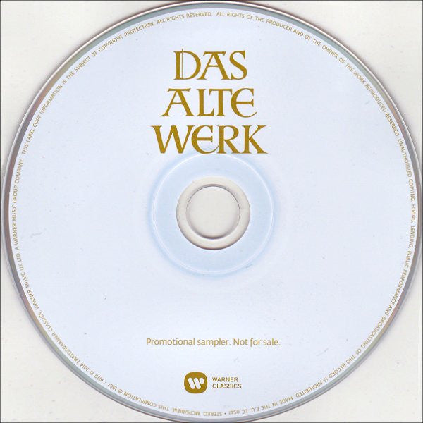 Various : Das Alte Werk (CD, Comp, Promo, Smplr)