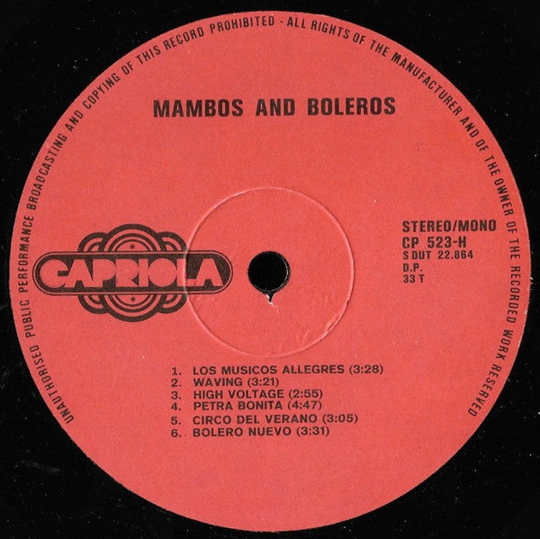 Chico And His Orchestra : Mambos And Boleros (LP)