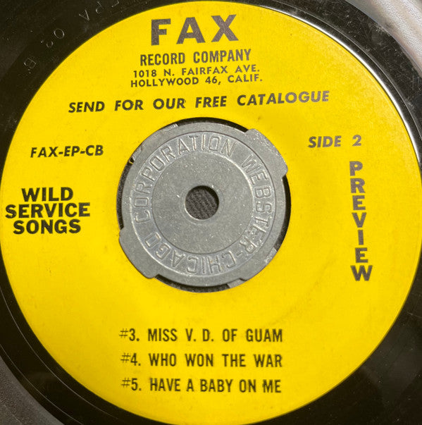 Unknown Artist : Wild Service Songs (7", EP, Promo)