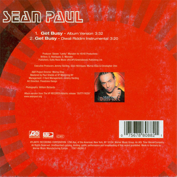Sean Paul : Get Busy (CD, Single)