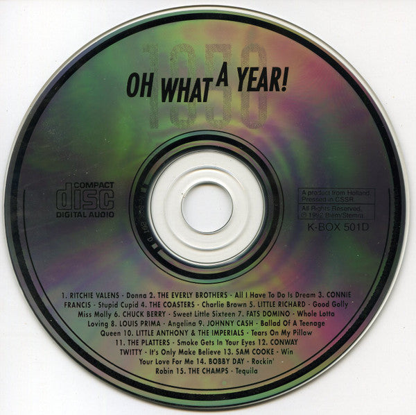 Various : Oh What A Year! 1958 (CD, Comp)