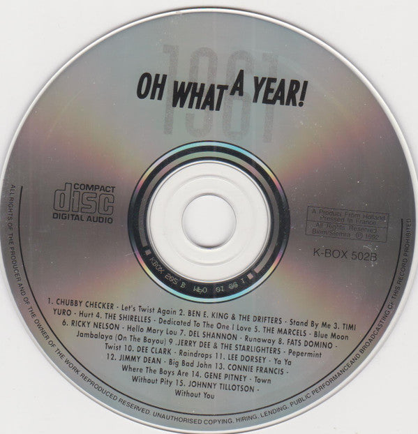 Various : Oh What A Year! 1961 (CD, Comp)