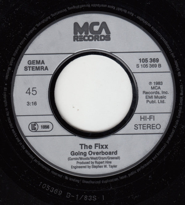 The Fixx : Saved By Zero (7", Single)