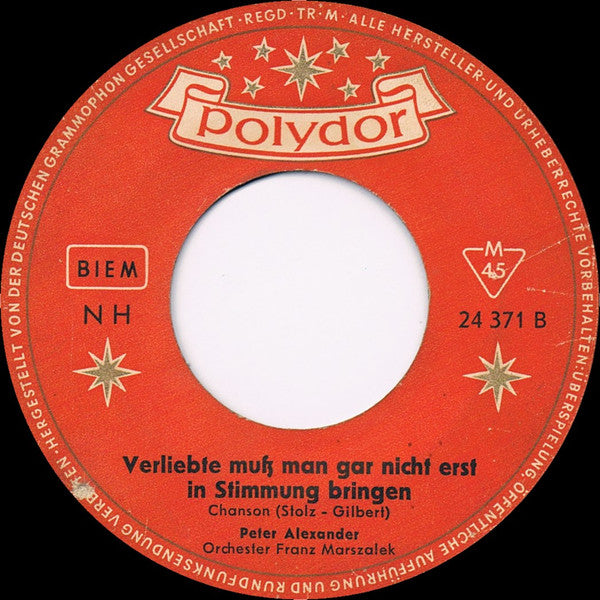 Peter Alexander : Schaukellied (7", Single, Mono)