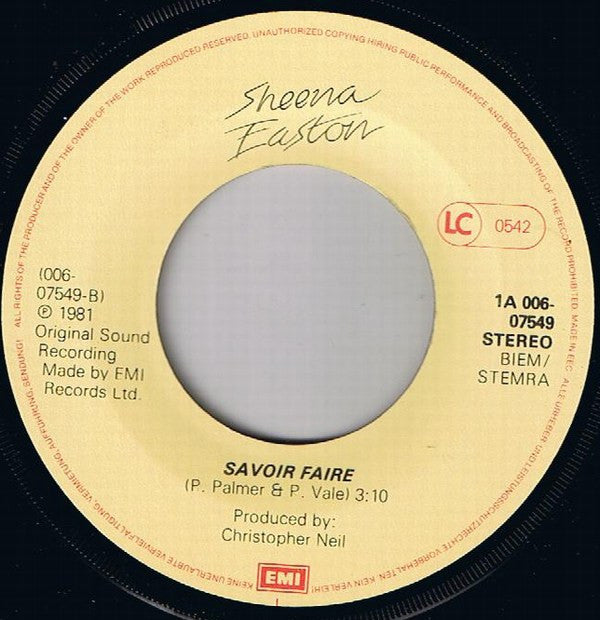 Sheena Easton : Just Another Broken Heart (7", Single)