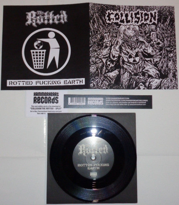 Collision (4) / The Rotted : Untitled / Rotted Fucking Earth (7")