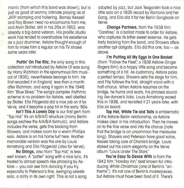 Fred Astaire : The Irving Berlin Songbook (CD, Comp, RM)