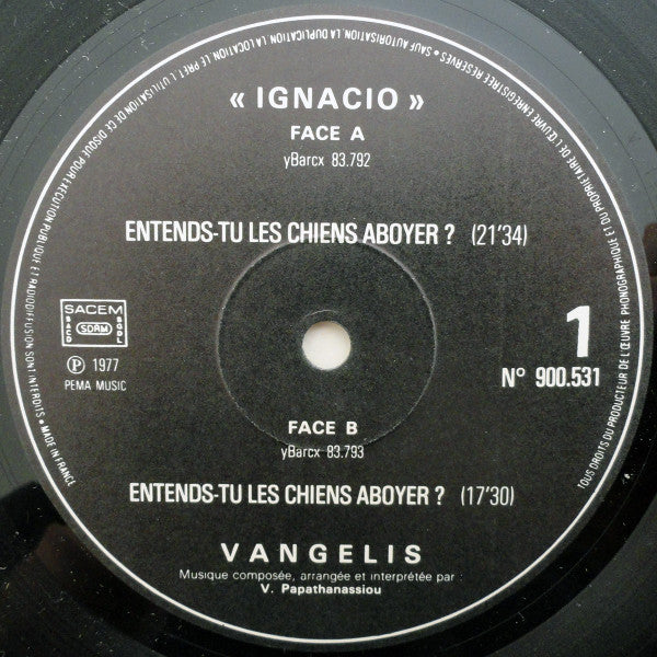 Evangelos Papathanassiou : Ignacio (LP, Album, RE)