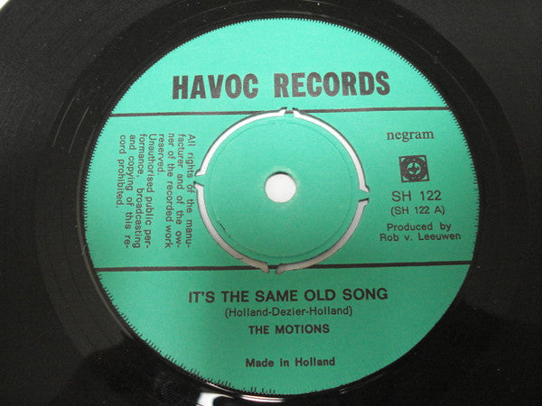 The Motions : It's The Same Old Song / Someday Child (7", Single, Gre)