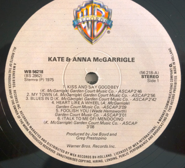 Kate & Anna McGarrigle : Kate & Anna McGarrigle (LP, Album, RP)