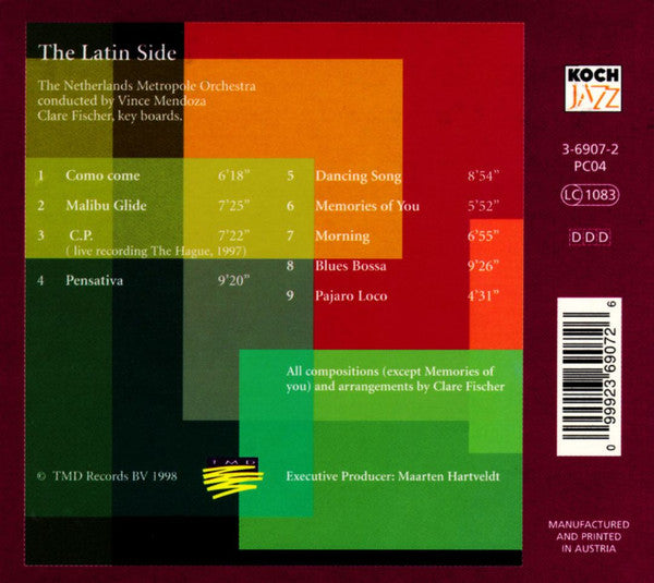 Clare Fischer, Metropole Orchestra : The Latin Side (CD, Album)
