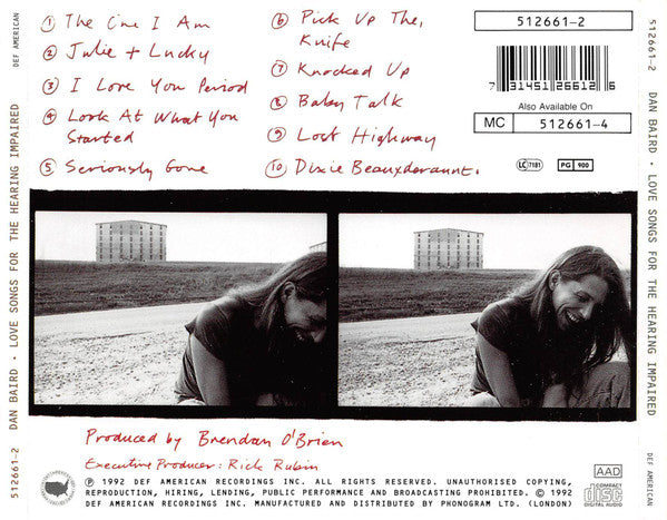 Dan Baird : Love Songs For The Hearing Impaired (CD, Album)