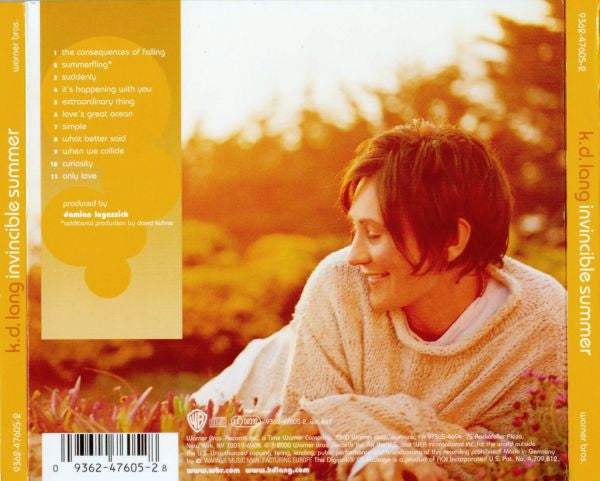 k.d. lang : Invincible Summer (CD, Album, Dig)