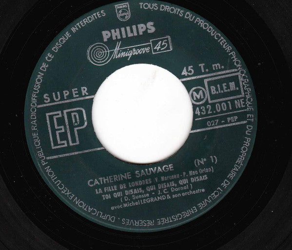Catherine Sauvage : 1 - La Fille De Londres (7", EP, RE)