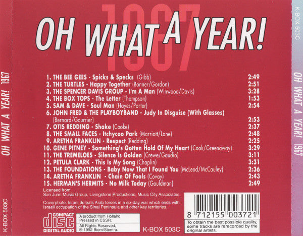 Various : Oh What A Year! 1967 (CD, Comp)