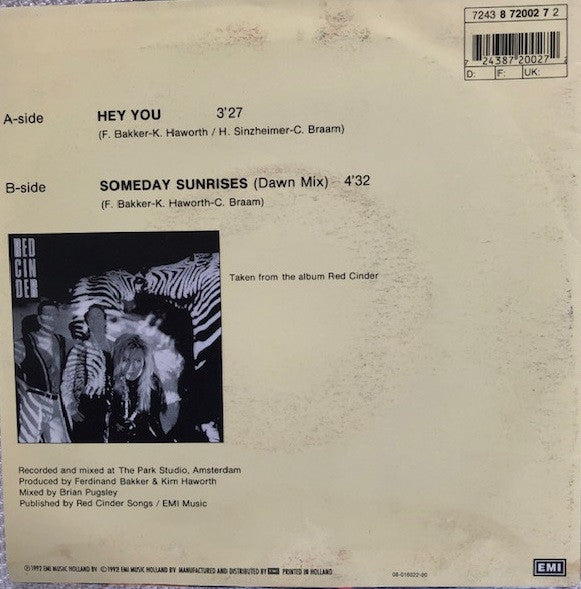 Red Cinder : Hey You (7", Single)