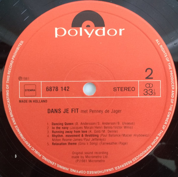 Penney de Jager : Dans Je Fit Met Penney de Jager (LP, Album)