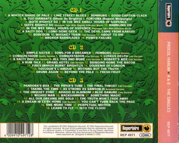 Procol Harum : A & B-The Singles (3xCD, Comp, Mono, Dig)