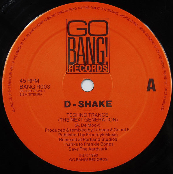 D-Shake : Techno Trance (Remix) (12")