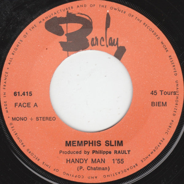 Memphis Slim : Handy Man / Mason Dixon Line (7", Single, Mono)