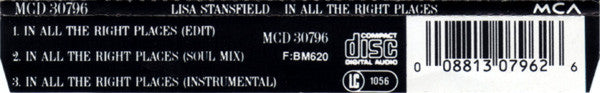 Lisa Stansfield : In All The Right Places (CD, Maxi)