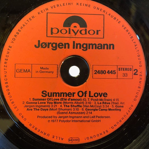 Jørgen Ingmann : Summer Of Love (LP, Album)