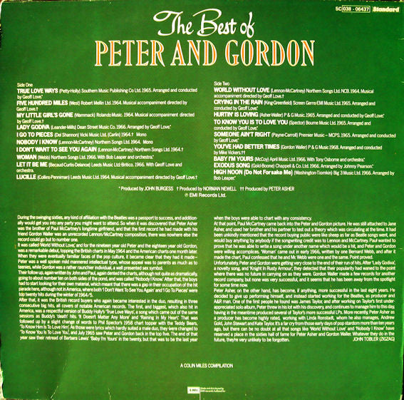 Peter & Gordon : The Best Of Peter And Gordon (LP, Comp, Mono)