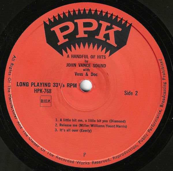 John Vance Sound With Voss & Doc : A Handful of Hits (7")