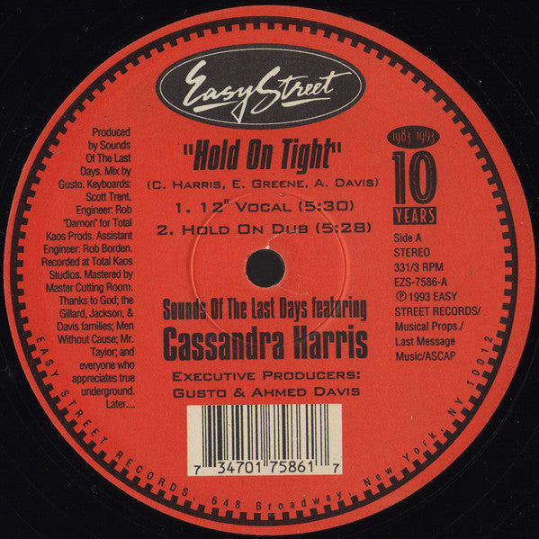Sounds Of The Last Days Featuring Cassandra Harris : Hold On Tight (12")