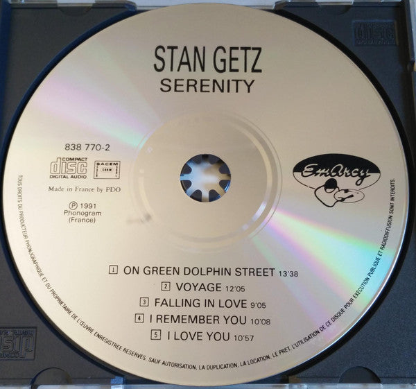 Stan Getz : Serenity (CD, Album)
