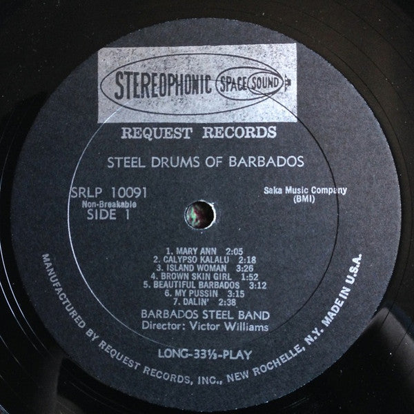 Barbados Steel Band : Steel Drums Of Barbados (LP)