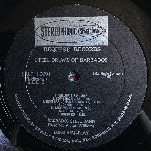 Barbados Steel Band : Steel Drums Of Barbados (LP)