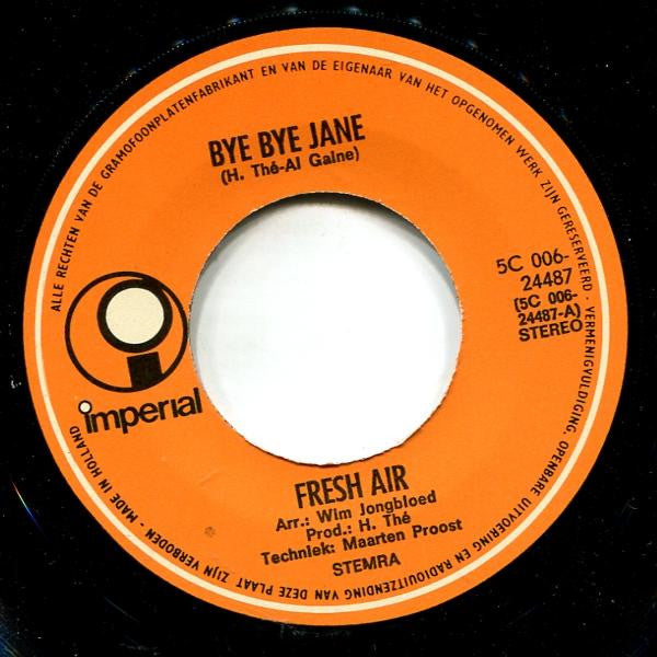 Fresh Air (22) : Bye Bye Jane (7", Single)